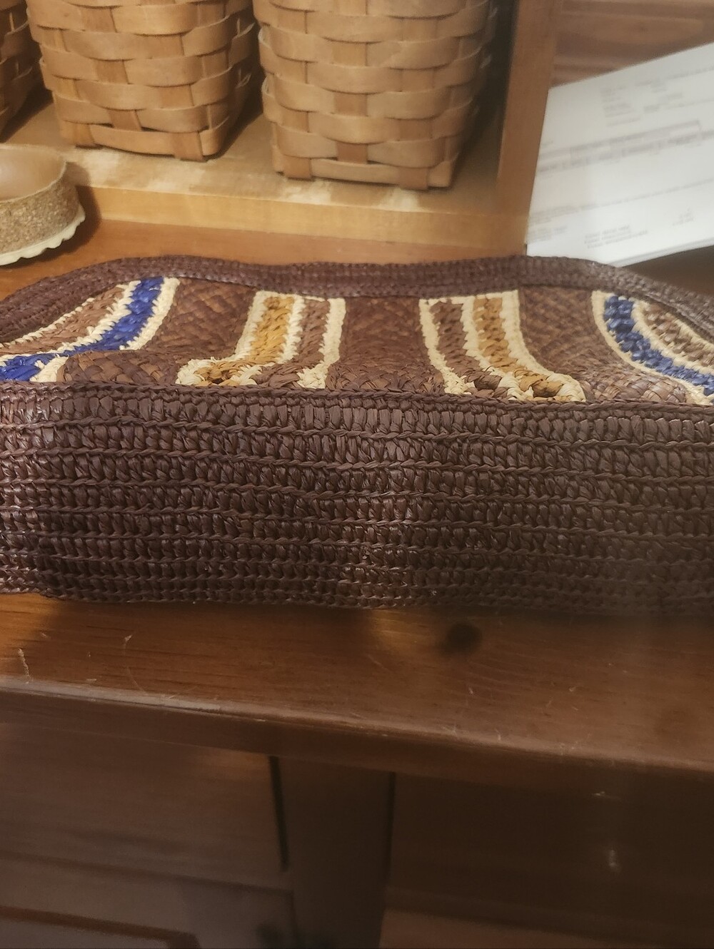 Sezane Carla Woven Bag Clutch - Picture 4 of 10